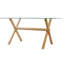 Mose Glass Top Metal Base Dining Table