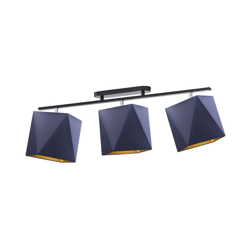 Goodell 3 - Light Kitchen Island Pendant, Blue, Matte Black