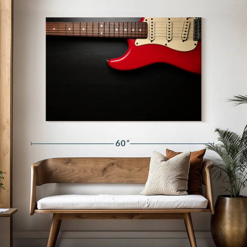 Abarca Classic Red Electric Guitar, 34" H x 51" W