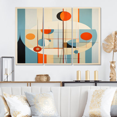 «Serendipity Abstract Mid-Century Geometrics III - Modern Midcentury», ensemble de décorations murales
