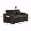 Canapé-lit en velours: fauteuil inclinable coulissant, siège double, poches latérales, port USB, support pour téléphone pivotant, cendrier, dossier réglable