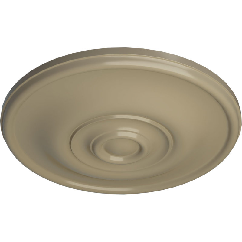 Médaillon de plafond Endurathane Jefferson, P 11 3/4 po x P 3/8 po (convient aux auvents jusqu'à 2 7/8 po), fini désert Gobi peint à la main