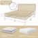 Hegg Linen Tufted Upholstered Platform Bed with Wood Slats Headboard Included
