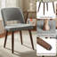 Ensemble de 4 chaises d'appoint rembourrées en chenille avec pieds en bois massif pour salle à manger-1147306441-1147306442