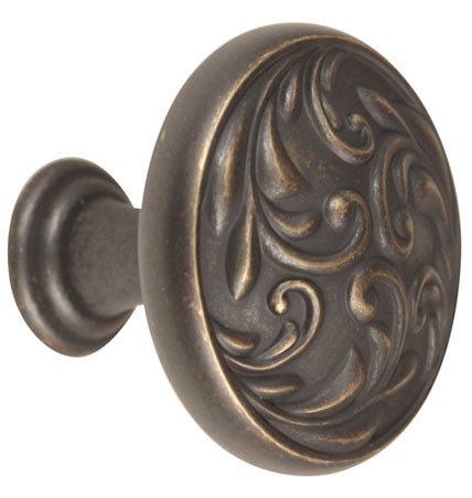 Ornate Mushroom Knob, Barcelona, 1.5" H x 1.5" W x 1.25" D