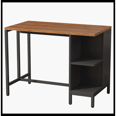 43" Kitchen Island Kitchen Counter Table With 5 Open Shelves