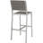 Modway Shore Aluminum Outdoor Patio Armless Bar Stool in Silver Gray