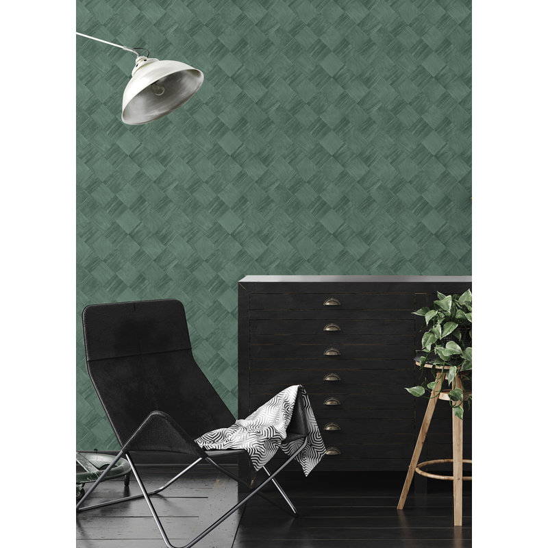 Rouleau de papier peint L 27 pi x l 27 po Jakayia, Vert