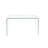 43" Clear Glass Solid Console Table