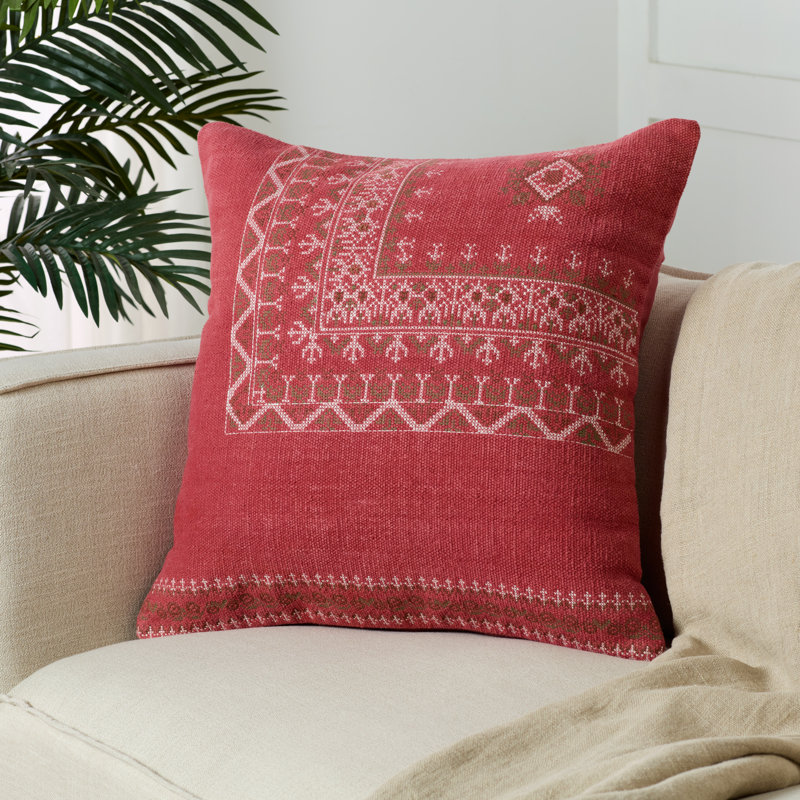 Luisa Tribal Red/ Brown Pillow Cover 24 Inch