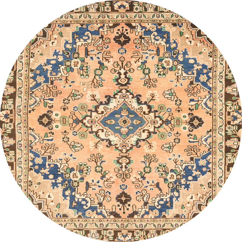 Abstract Indoor Rug, Round 4'