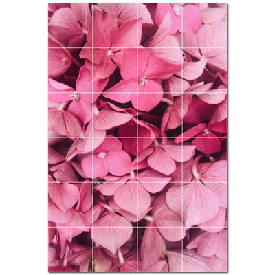 24"" x 36"" Ceramic Flowers Photo Decorative Mural Tile PT500641: 6"" x 6"" (Set of 24) -  Picture-Tiles.com, PT500641-46M