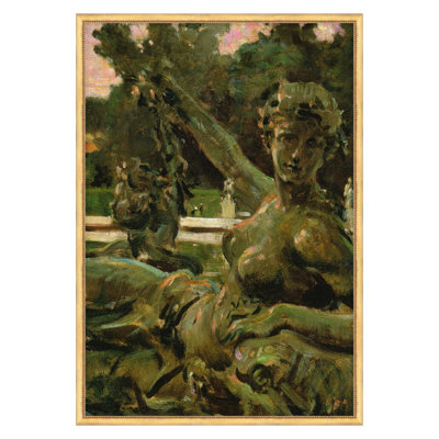 Nymph and Cupid Framed Oil Painting Print Canvas