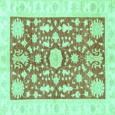 Tapis abstrait bleu / blanc Jacc