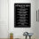 «7 Rules of Life», affiche de motivation noire, art mural inspirant, citations d'artisan imprimé sur toile, peinture murale, décor pour la maison moderne, couloir de la classe, prêt à être accroché