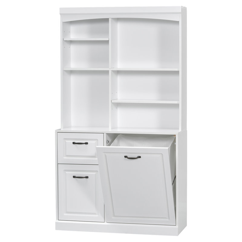 Armoire de rangement de salle de bain avec panier inclinable