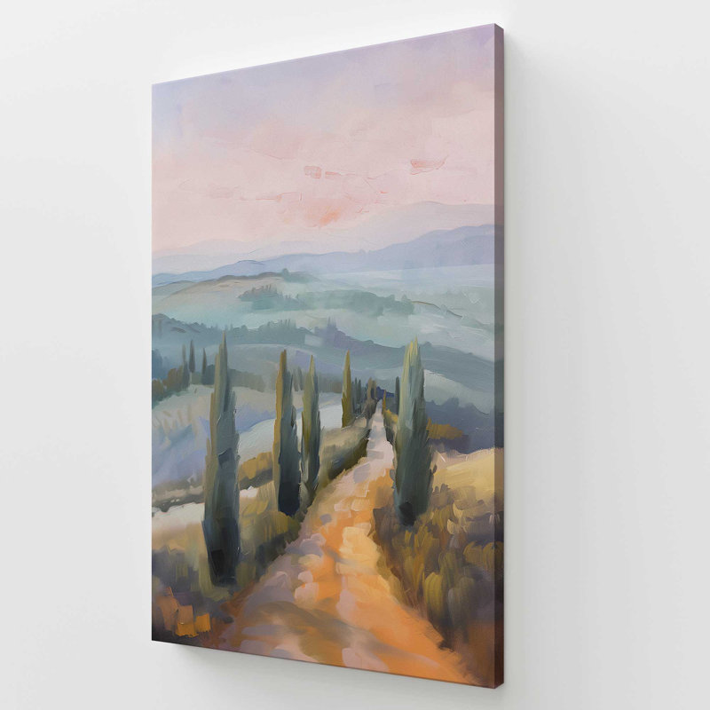 «Dusk's Glow in Tuscany», grande impression sur toile, H 54 po x l 36 po
