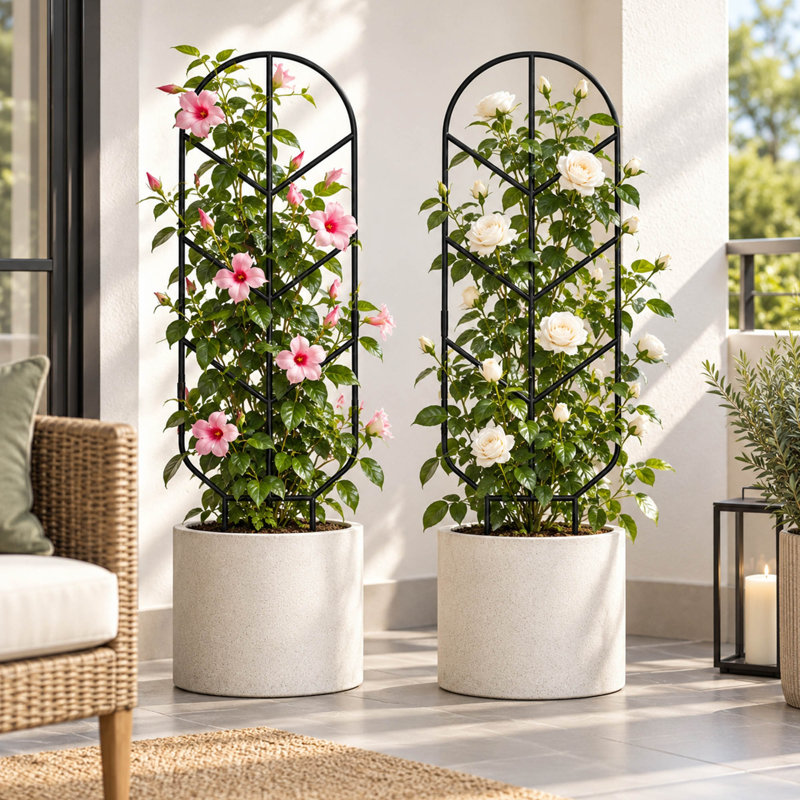 30 in. H x 10.6 in. W Fan Trellis