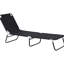 Chaise de piscine pliante - Chaise de patio noire réglable et légère avec structure en acier
