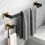 Ensemble d'accessoires de salle de bain haut de gamme en acier inoxydable - Ensemble de 4 porte-serviettes muraux pour salle de bain moderne