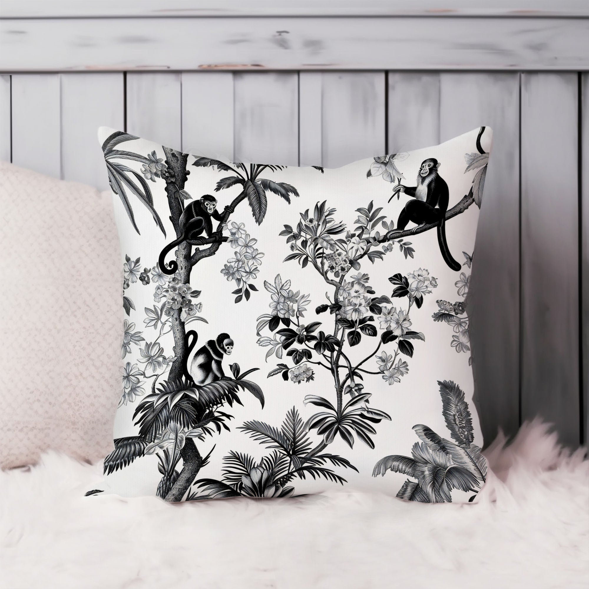 Ethan Taylor Animals Animals Monkeys Toile de Juoy Pattern I Pillow ...