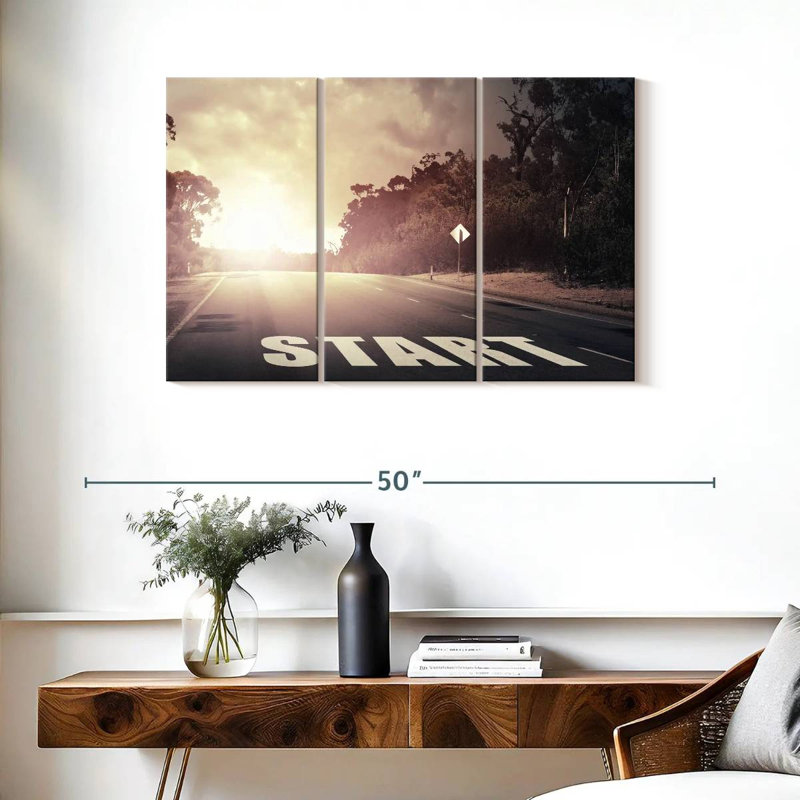 Tergel Start Road Typography, 24" H x 38" W
