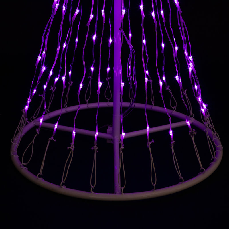 Décoration d'extérieur à DEL, H 48 po x l 24 po x p 24 po, Mauve