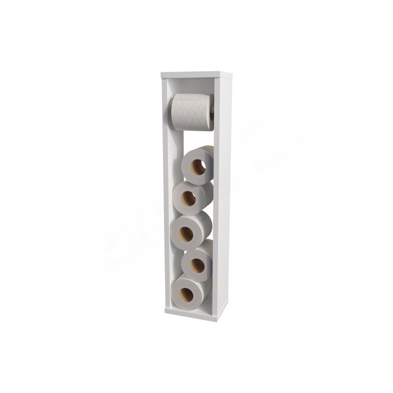 Supai Toilet Paper Holder In Melamine, White, White