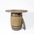 Tuscany 48" Outdoor Bar Height Concrete Propane Fire Table 45,000 BTU - Includes Lava Rocks & PVC Cover