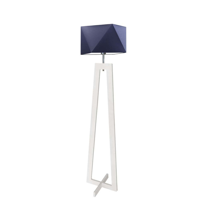 Ayaab 152cm Traditional Floor Lamp, Navy Blue, White
