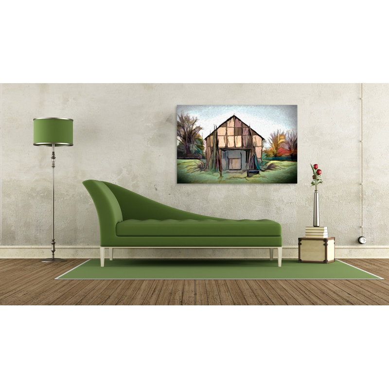 " Boho Barn " Painting Print, 12" H x 18" W x 1.5" D