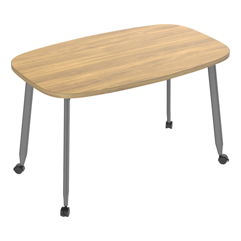 Table rectangulaire mobile et mobile - Espace de travail créatif polyvalent, Naturel