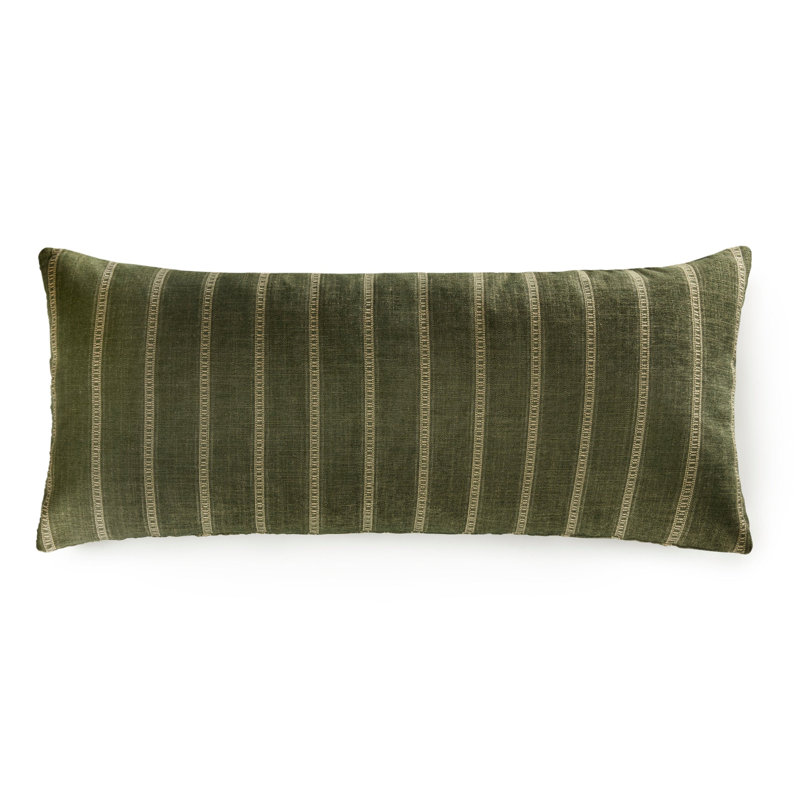 Coussin tissé à rayures Rancho sur mesure, Rectangle H 18 po x l 46 po