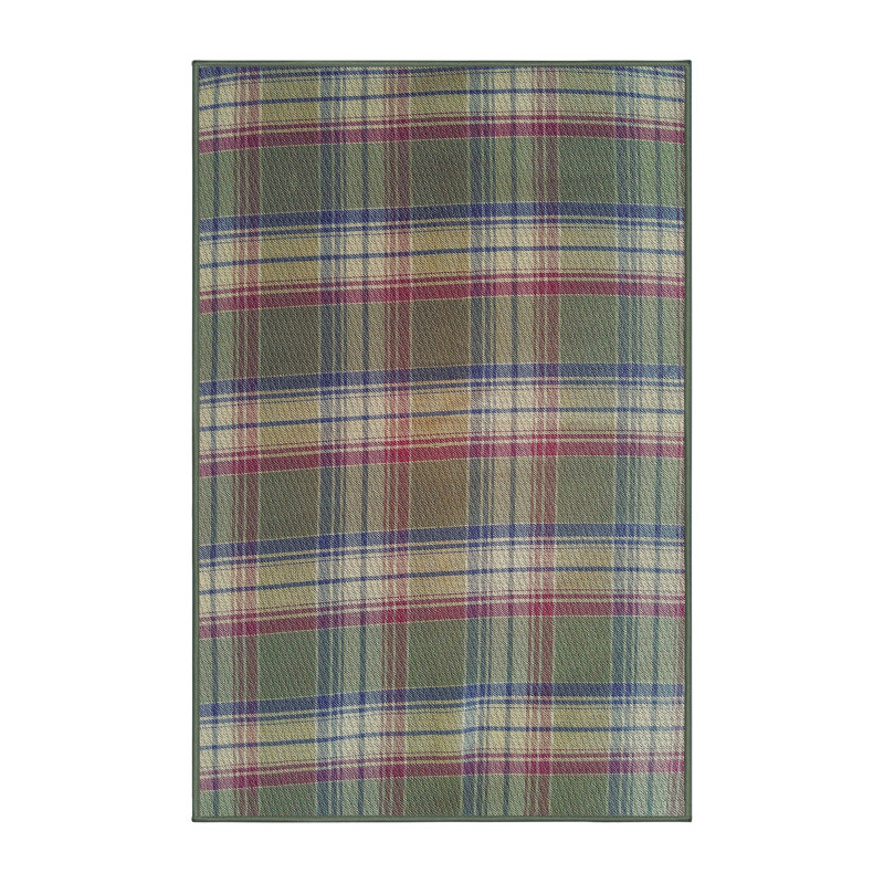 Jasso Plaid Indoor Rug, Rectangle 2' x 4'