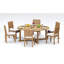 6 Seats 7 Pcs Grade-A Teak Wood Dining Set: 72" Round Table And 6 Maldives Armless Chairs #11ML1700-5780504