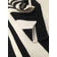 Tapis noir/blanc en laine tissé à la main Clarinda-842475126