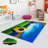 Stylish Woven Carpet, 4 x 6 Feet, 100% Polyester | Antibacterial, 3D Digital Printing, Non-Slip PVC Felt Dot Underside | Machine Washable, 0.4 in Pile Height, Perfect for Living Room & Bedroom Decor-1220114677