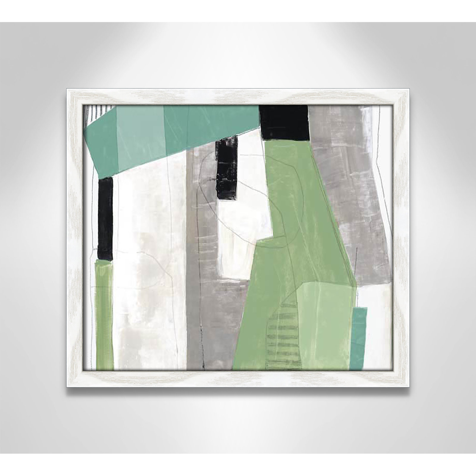 Evergreen Essence Print, No Mat, 13" H x 15" W x 0.75" D, White Slim Frame - Fine Art Paper Print