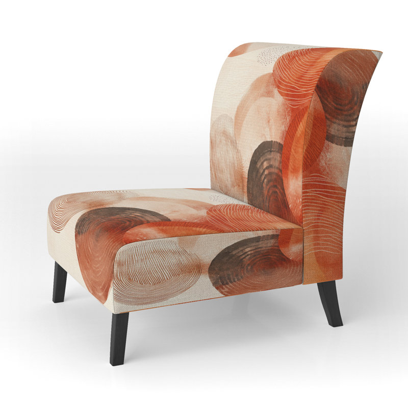Fauteuil de chambre abstrait rembourré - Fauteuil de chambre Boho, Slipper Armless