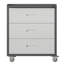 Armoire de rangement en métal robuste avec roulettes