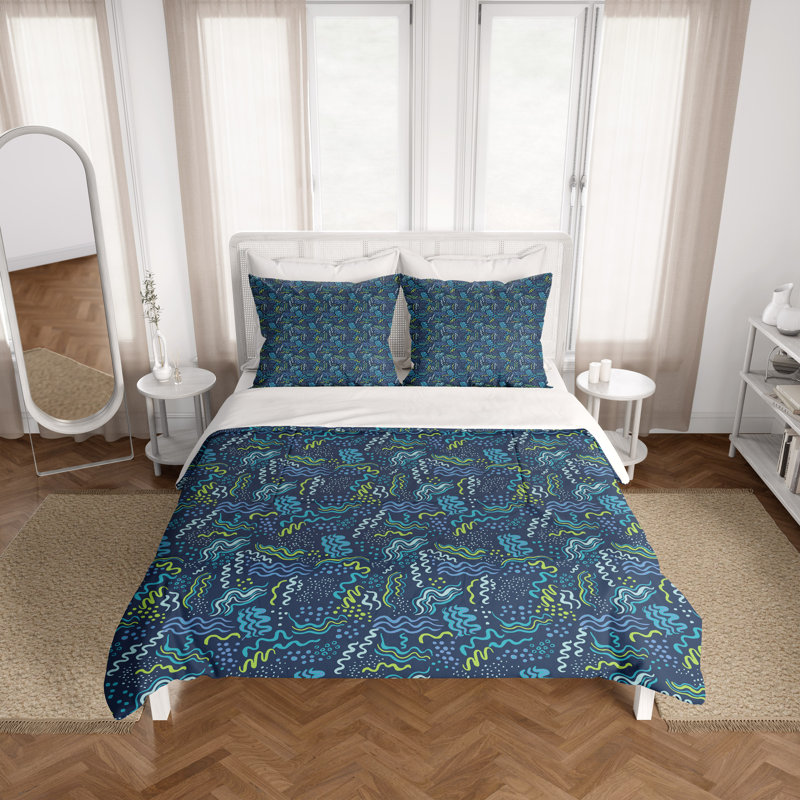 Abstract Duvet Cover, King Duvet Cover + 2 King Shams