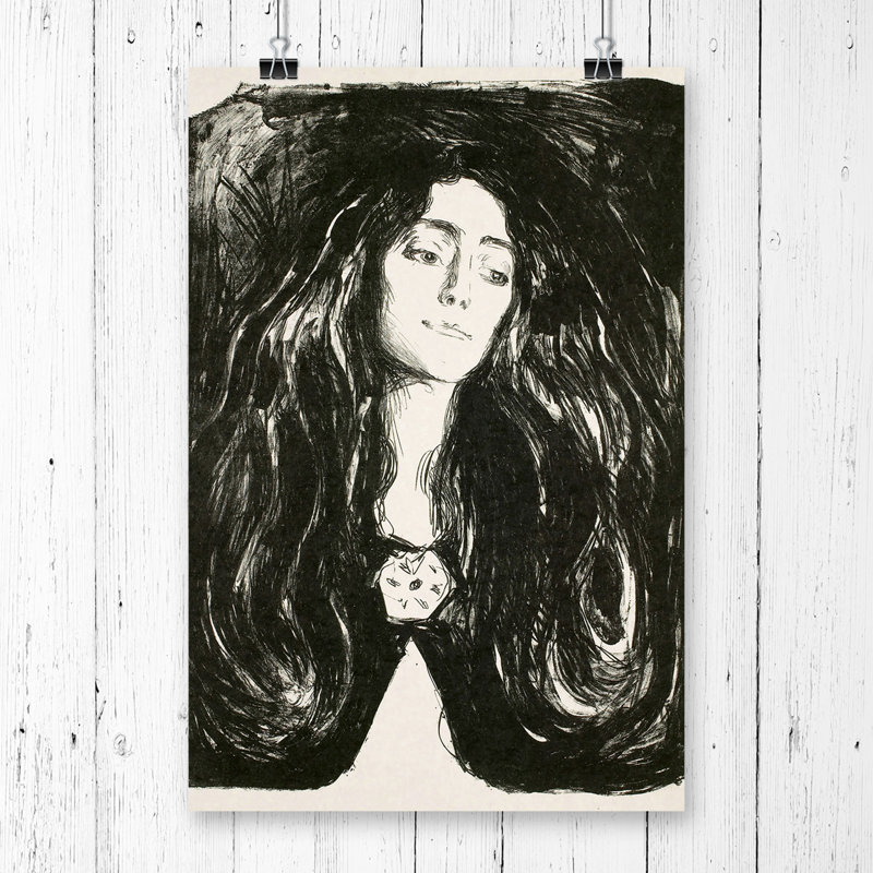 Edvard Munch Eva Mudocci - Frameless Print, 59.4 x 42cm