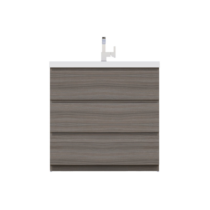 Ensemble de meuble-lavabo simple 36 po Arjina, Gris