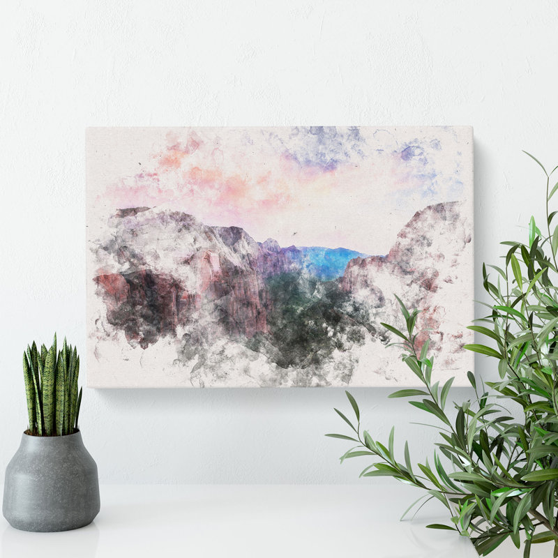 View Of Zion National Park In Utah - Wrapped Canvas Print, 50cm H x 76cm W x 3cm D