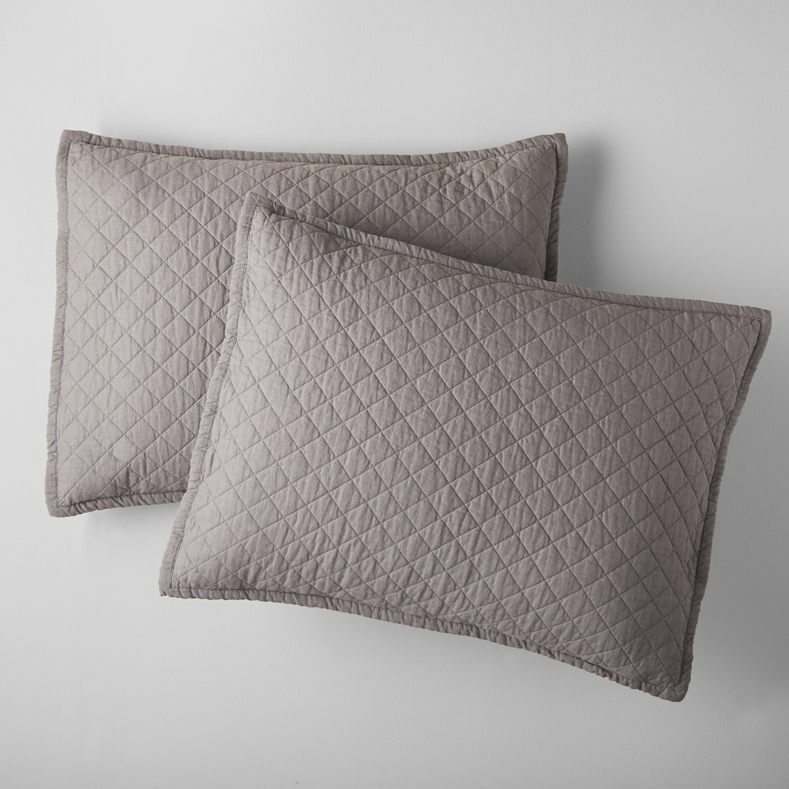 Jeffen Linen Pillow Sham, King, Charcoal