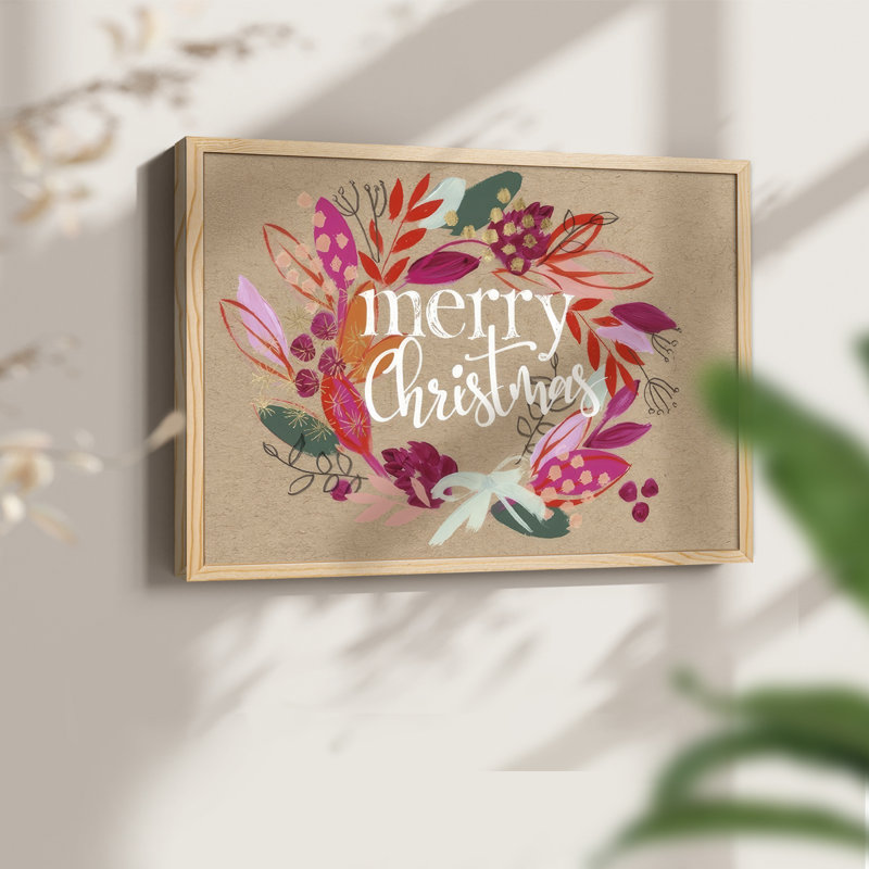 Crafty Christmas Collection A - Reproduction encadrée - Restickable, H 8 po x l 10 po, Naturel