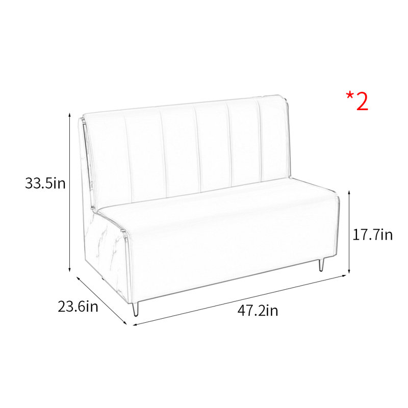 Banc rembourré en similicuir Casual, Vert clair