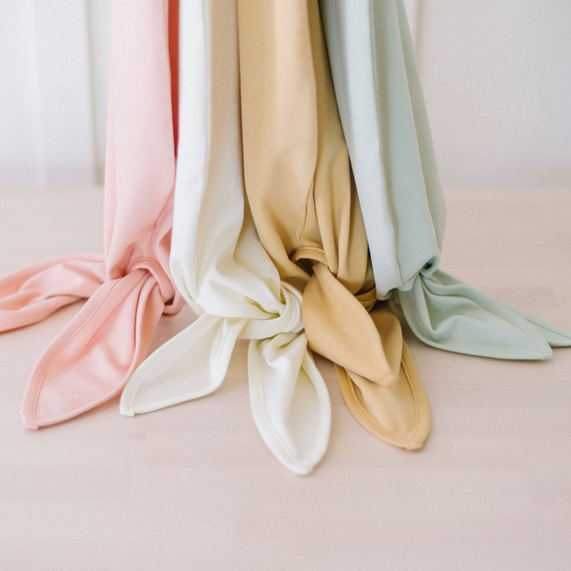 Robe nouée: Menthe de 0 à 6 mois, Perle, L 8 po