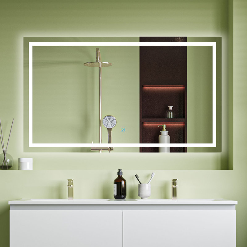 Tasha Rectangle Wall Mirror, 177.8 cm H x 304.8 cm W