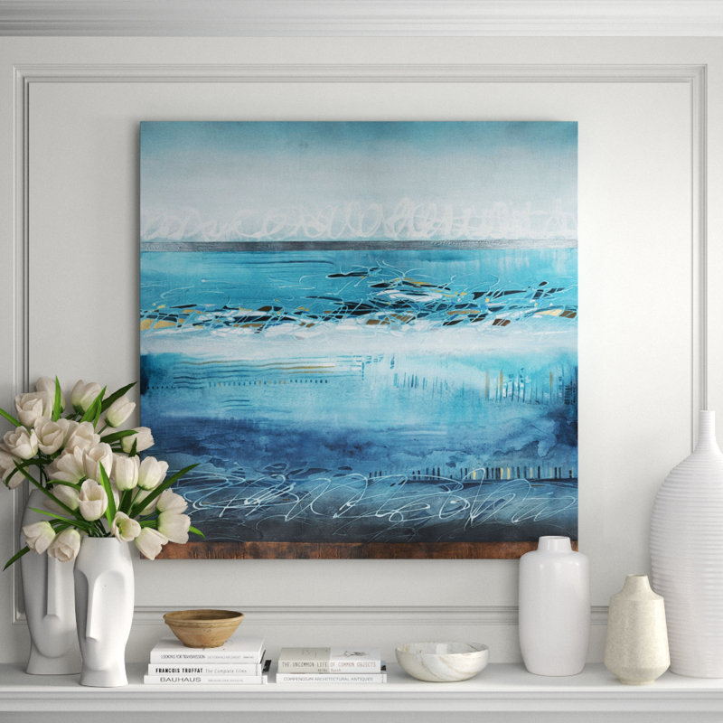Balanced Sound Painting by Jennifer Hollack Raboin, Stretched Canvas, 44" H x 44" W x 2" D